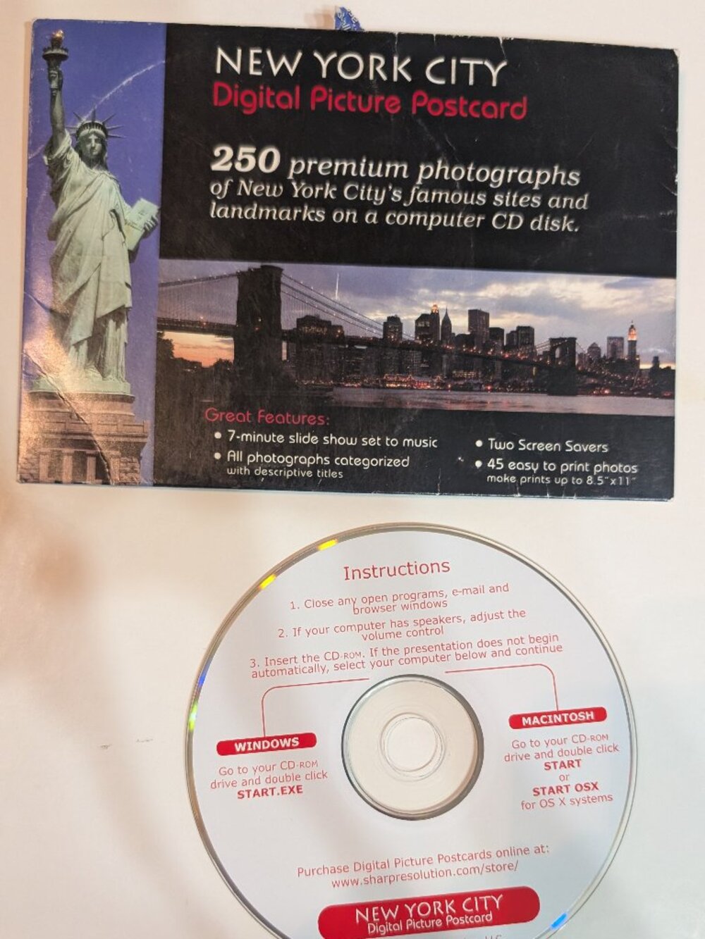 New York City Digital Picture Postcard - includes 250 Photos, 2 Screen Savers!